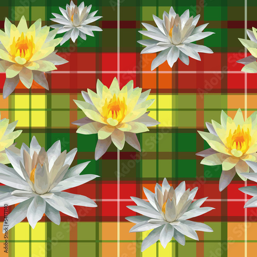 seamless pattern ot beautiful lotuses