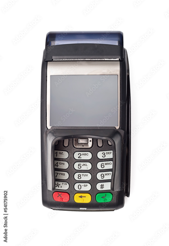 payment terminal on white background isolated payment terminal on white background isolated