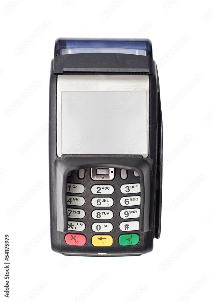 payment terminal on white background isolated payment terminal on white background isolated