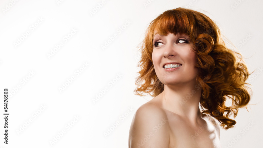 Fototapeta premium Beautiful woman with red hair