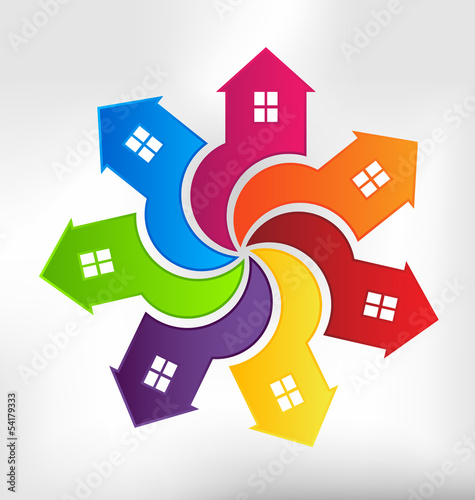 Houses Spiral design element