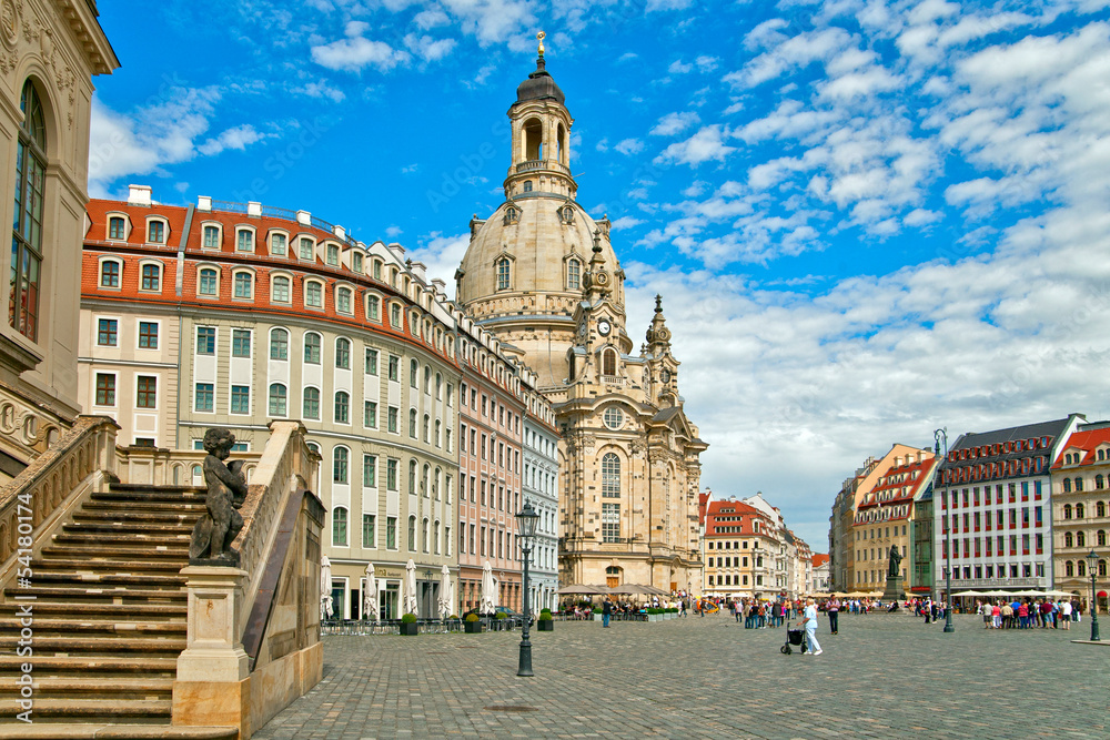 Neumarkt Dresden - obrazy, fototapety, plakaty 