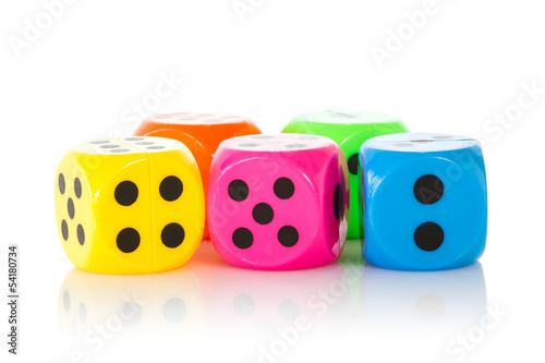 Colorful game dices