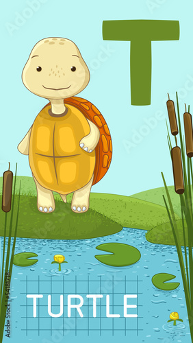 Letter T, animal ABC