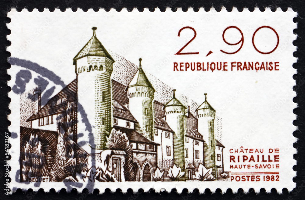 Postage stamp France 1982 Chateau Ripaille, Haute-Savoie