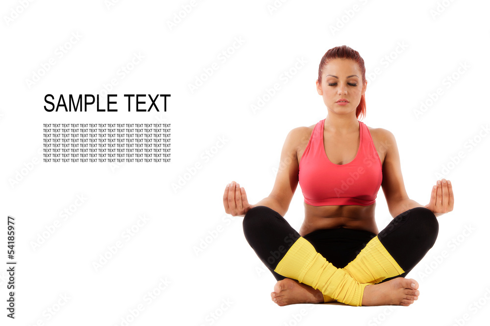 beautiful healthy woman resting after exercise gym beautiful healthy woman resting after exercise gym