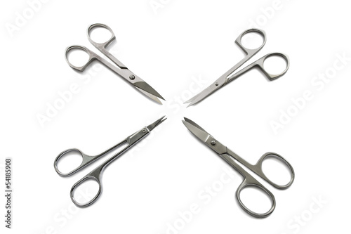 Set of manicure scissors