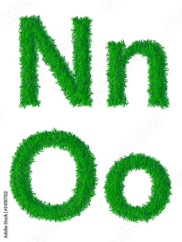Green grass alphabet
