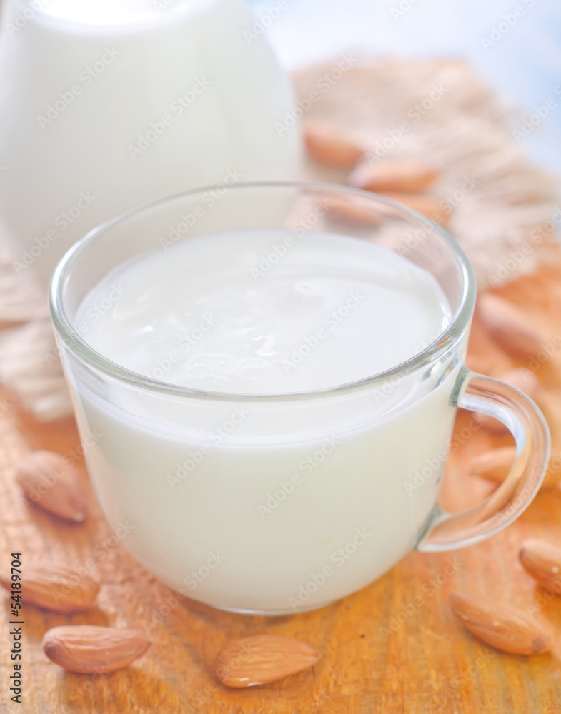milk with almond milk with almond