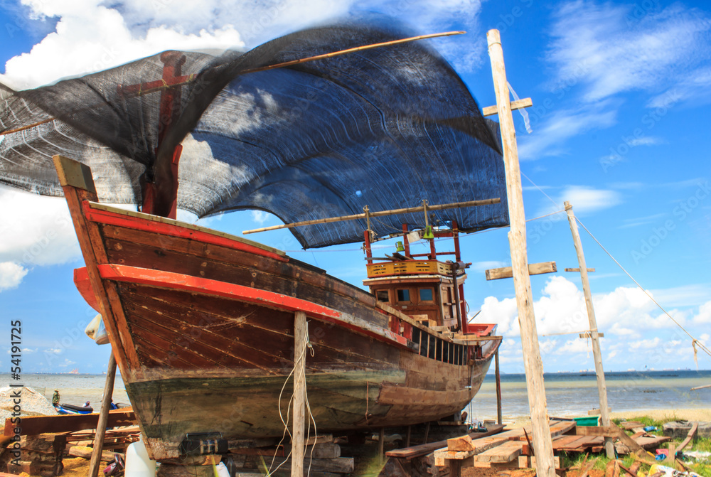 Fishing boats awaiting repair Fishing boats awaiting repair