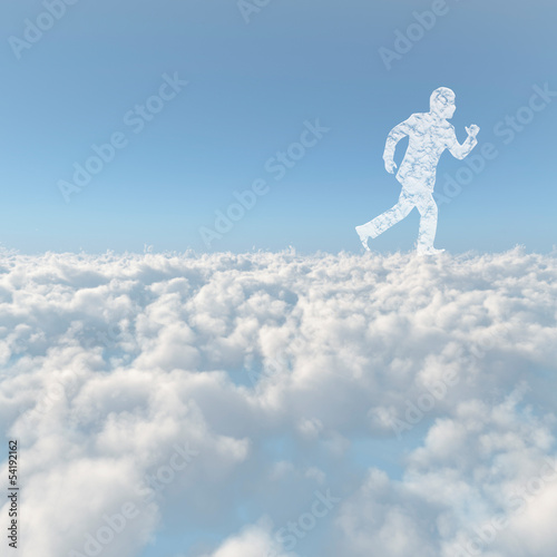 雲海と走る男性の雲 © sakura