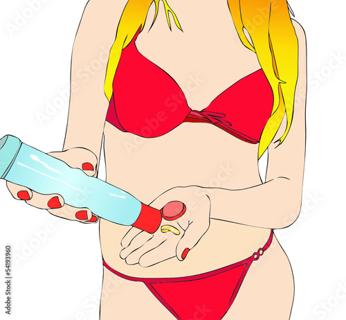 Donna con crema