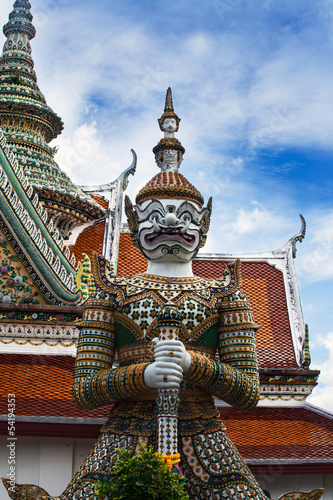 Demon(Giant,Titan) at Wat Arun,tourist attractions in Thailand
