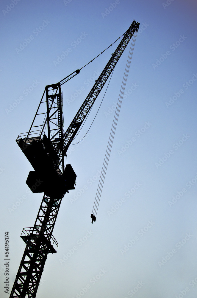 silhouette crane