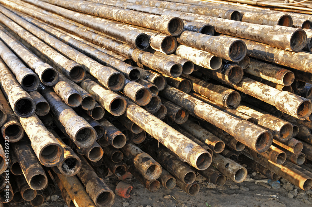 Stainless steel pipe pile up together