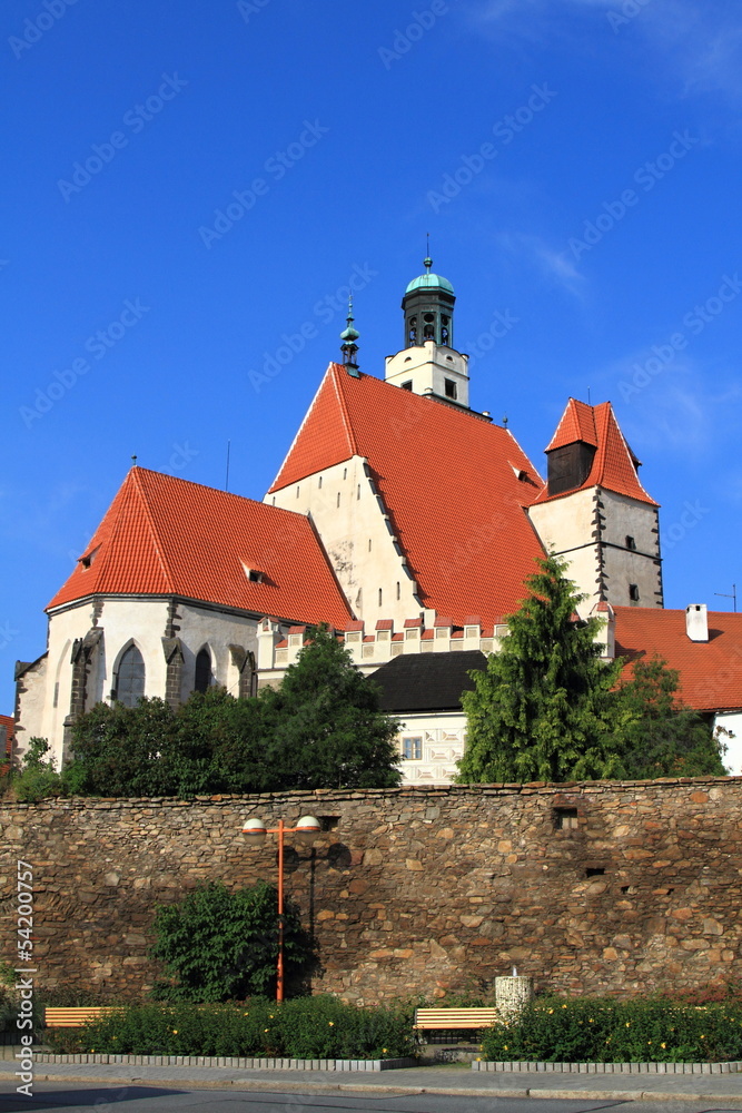 Old historic town Prachatice - chuch