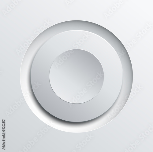 White circle plastic button...
