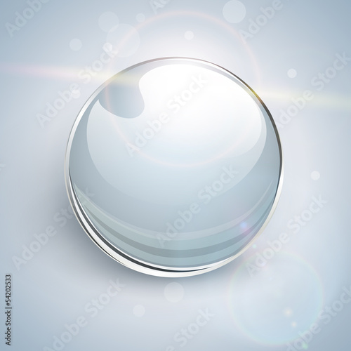 Glass ball  background, shiny and glossy