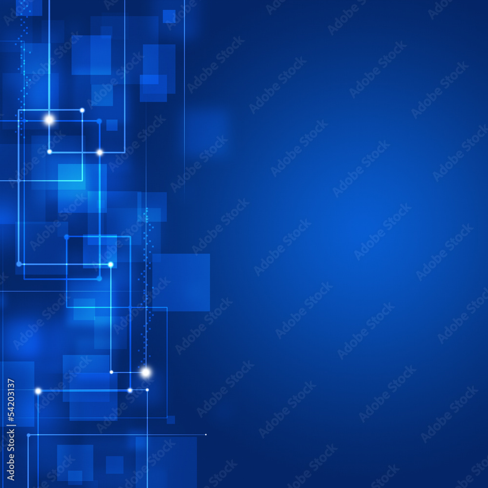 Blue Business Square Shapes Background