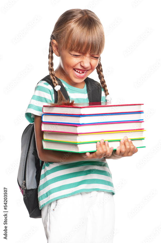 Little girl with backpack