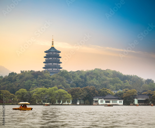 Fényképezés hangzhou scenery at dusk