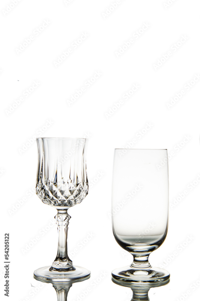 Empty wine glass. isolated on a white background Empty wine glass. isolated on a white background