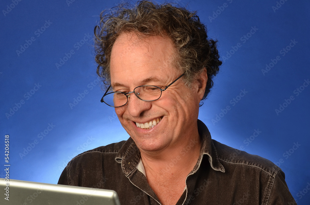 Older Man on Computer Older Man on Computer