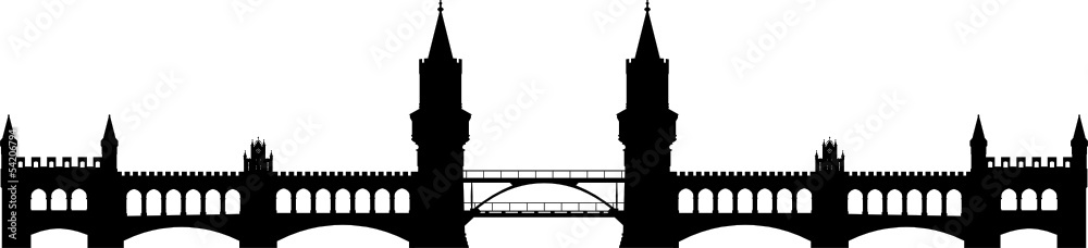 Oberbaumbrücke Berlin - obrazy, fototapety, plakaty 