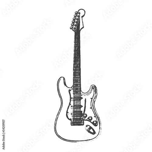 Electric Guitar - drawn EPS10