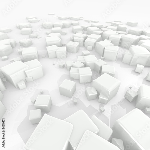 abstract wallpaper with scattered cubes
