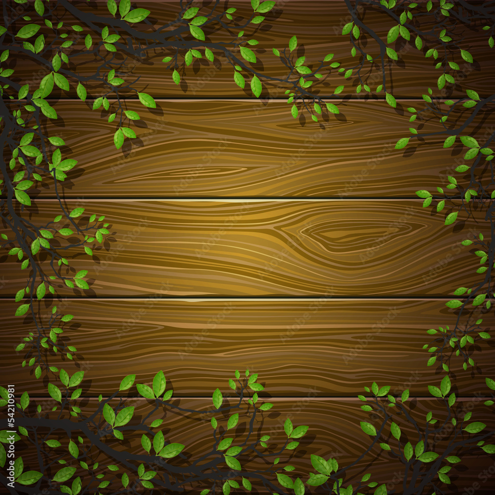 Vector Illustration of a Natural Background with Branches Vector Illustration of a Natural Background with Branches