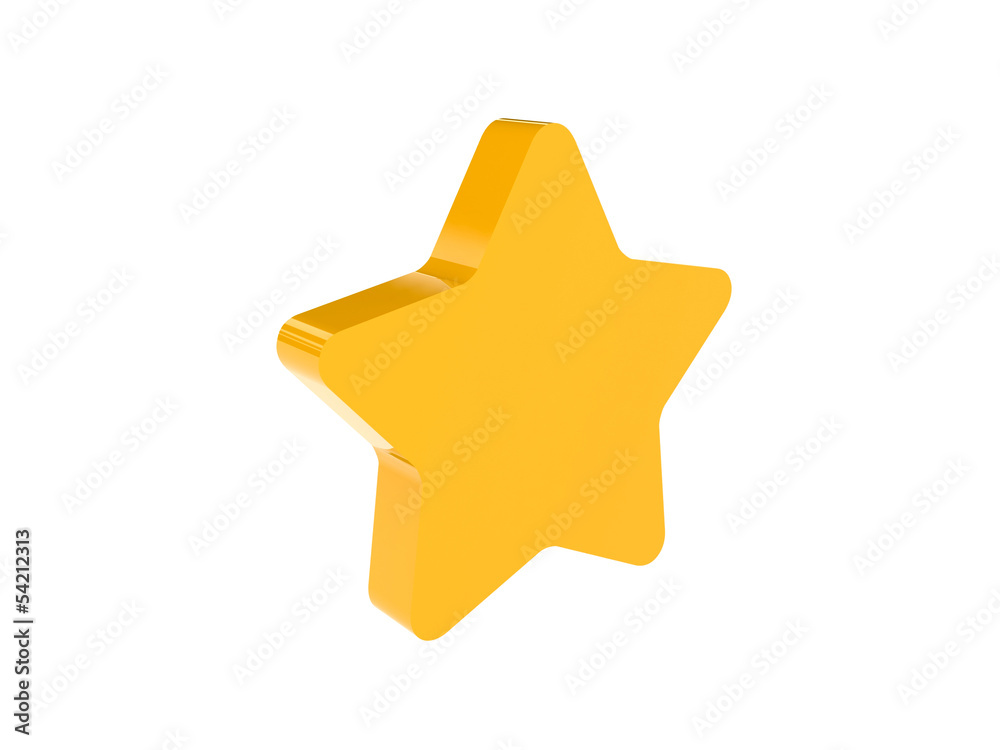 Star icon over white background. Concept 3D illustration. Star icon over white background. Concept 3D illustration.