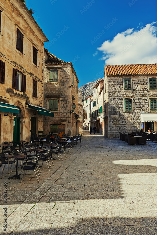 Obraz premium Cute old yard in Croatia.