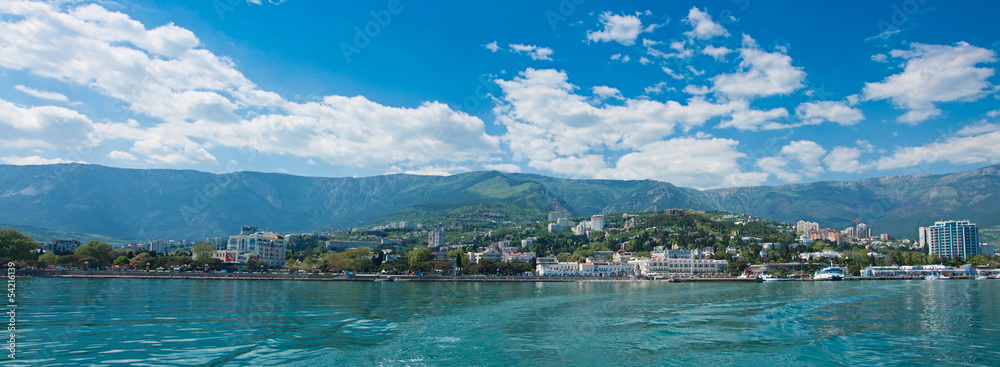 Panorama of Yalta coast