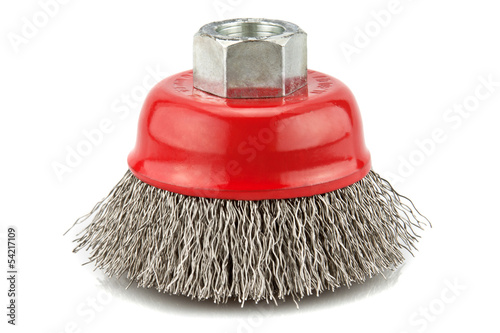 Wire brush isolated on white background