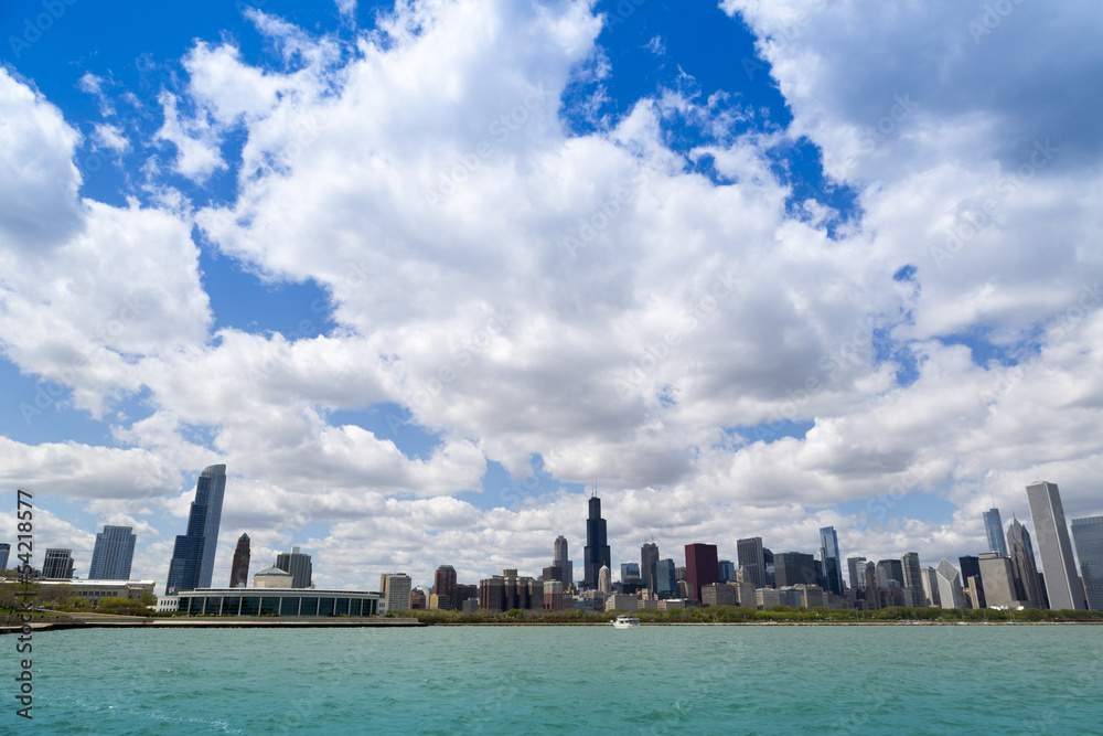 Naklejka premium Chicago lakeshore