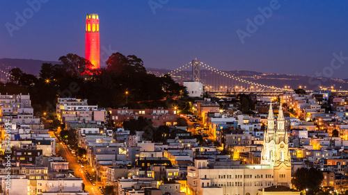 Coit Tower and St. Peter and Paul Church