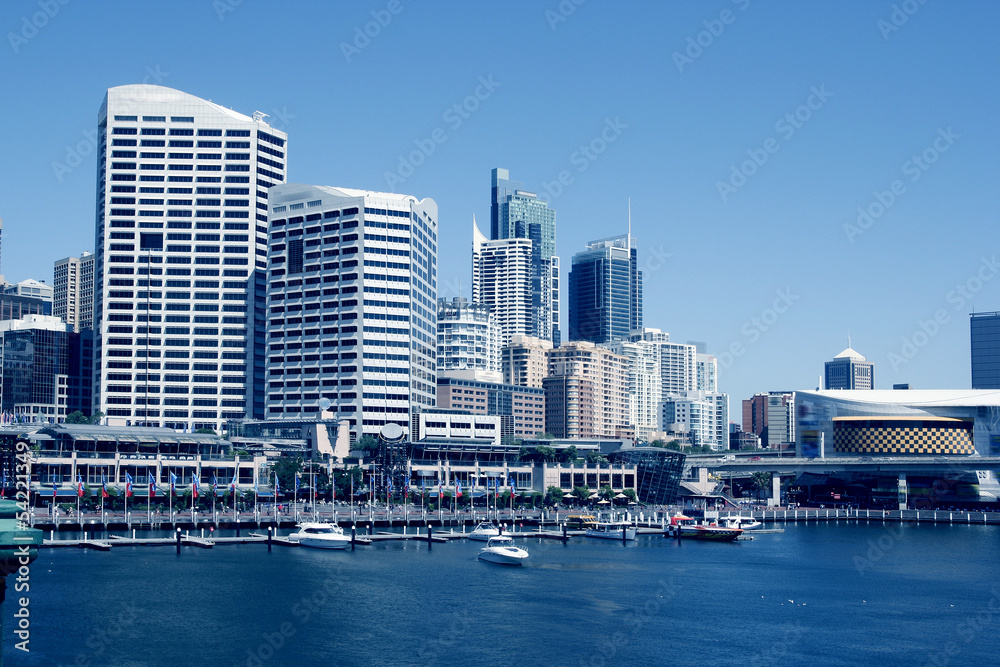 A harbour scene, Darling Harbour, Sydney, New South Wales