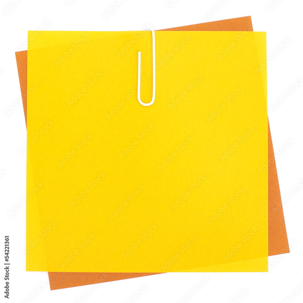 Colored papers with staple Colored papers with staple