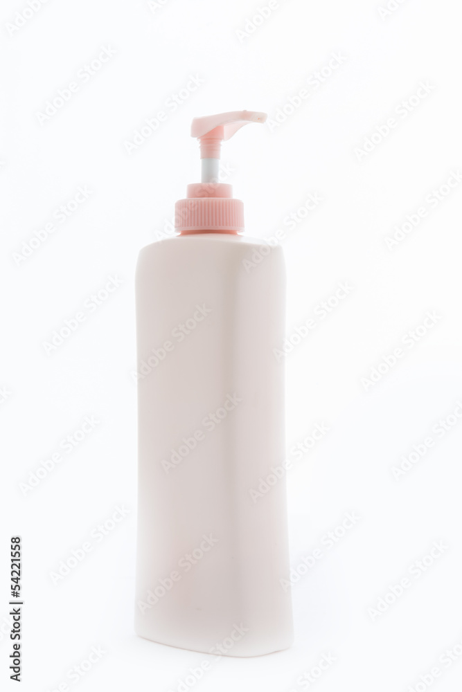 Plastic bottle of skin care product Plastic bottle of skin care product
