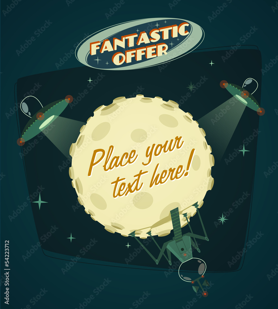 Fototapeta premium Fantastic offer. Cosmic space background