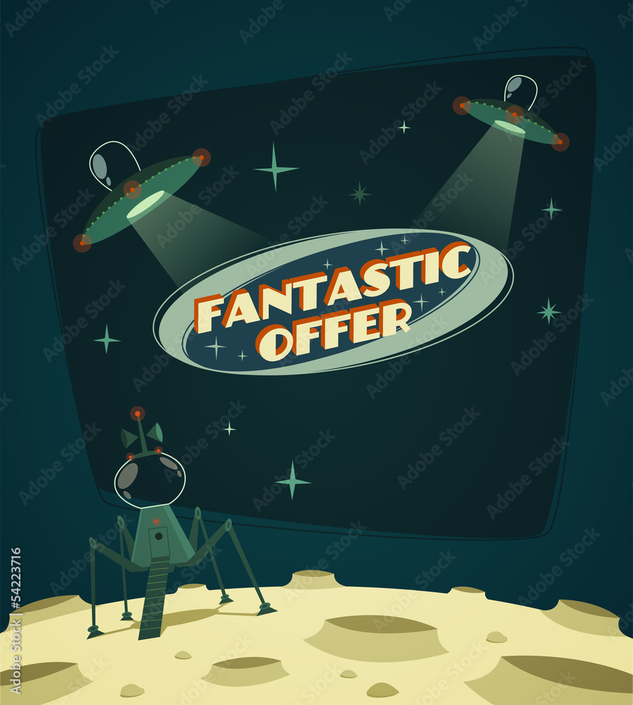 Obraz premium Fantastic offer. Cosmic space background
