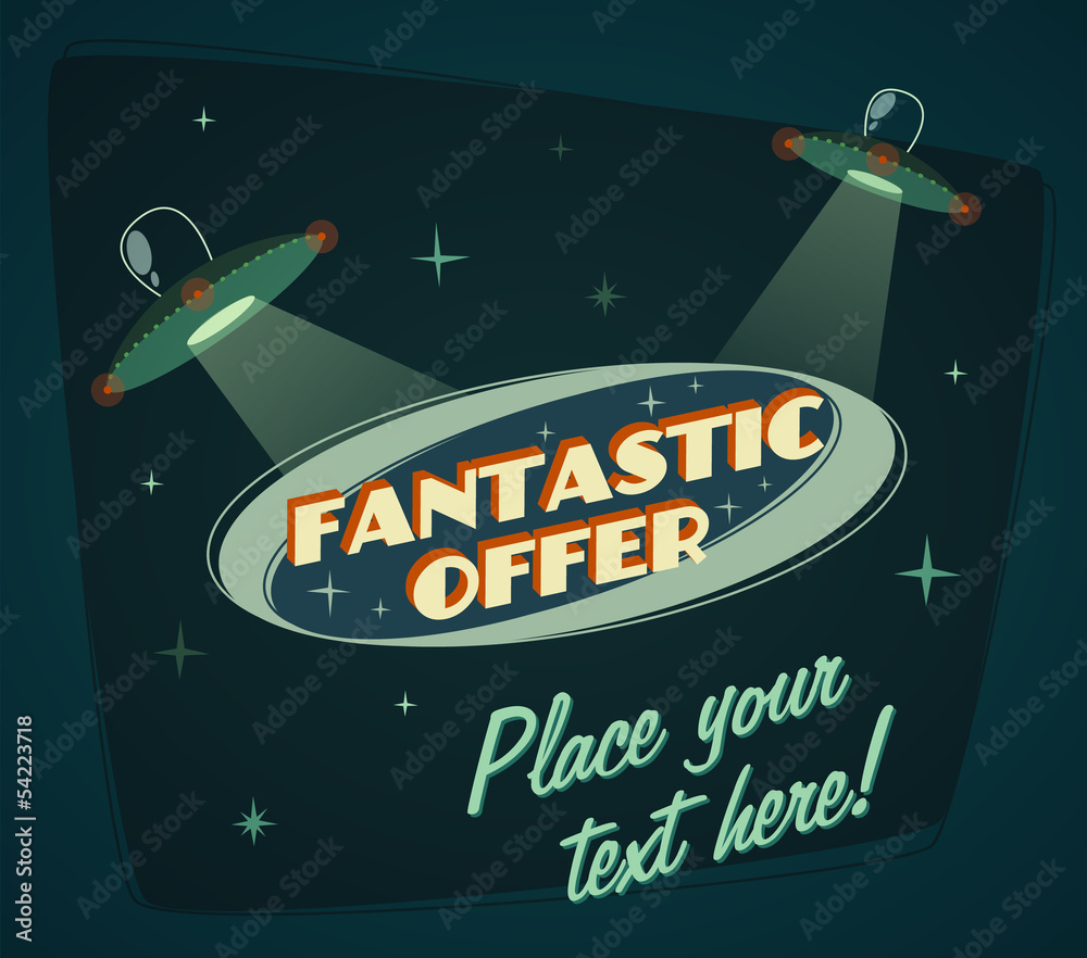 Fototapeta premium Fantastic offer. Cosmic space background