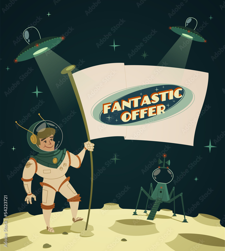 Obraz premium Fantastic offer. Cosmic space background