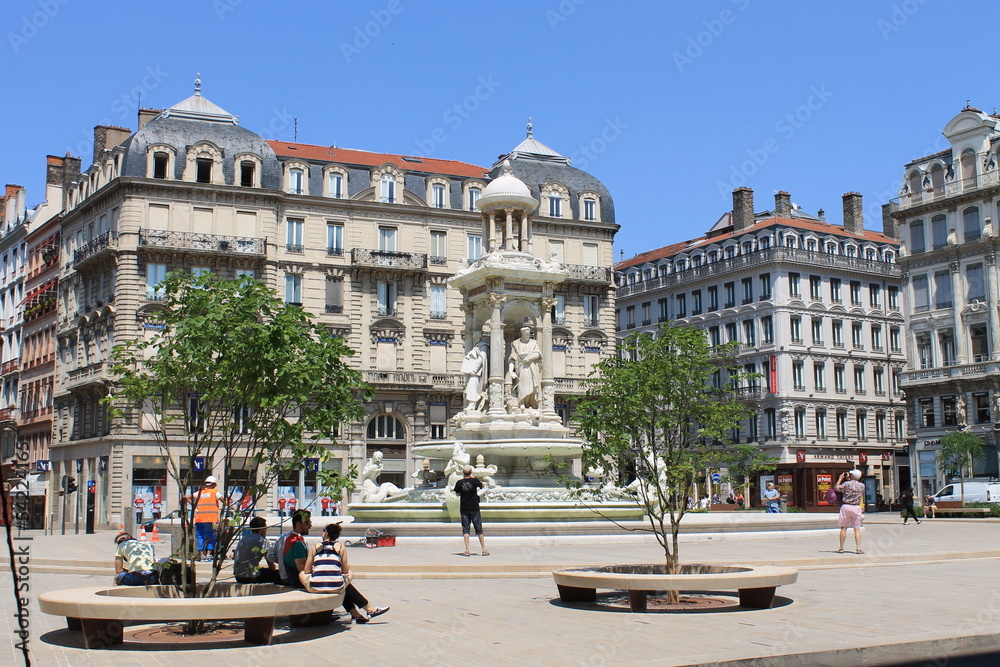 Obraz premium Place des Jacobins w Lyonie