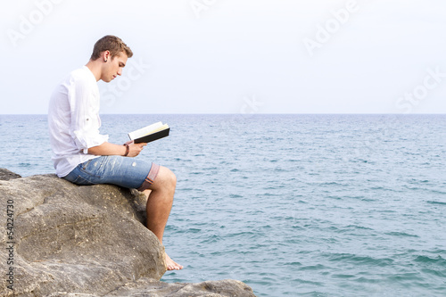 Man reading a book
