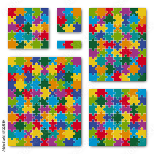 Puzzle Set - bunt - 6 Puzzle
