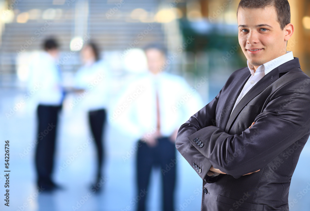 Businessman with coworkers. Businessman with coworkers.