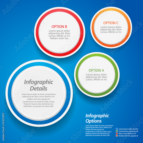3d design element background on blue
