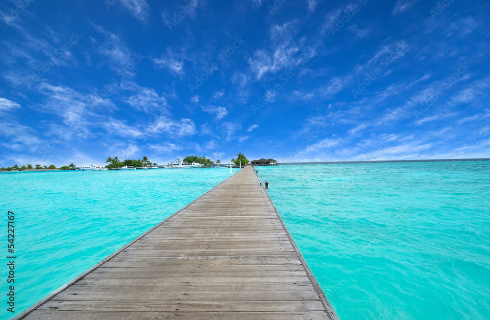 Amazing ocean view on tropical island